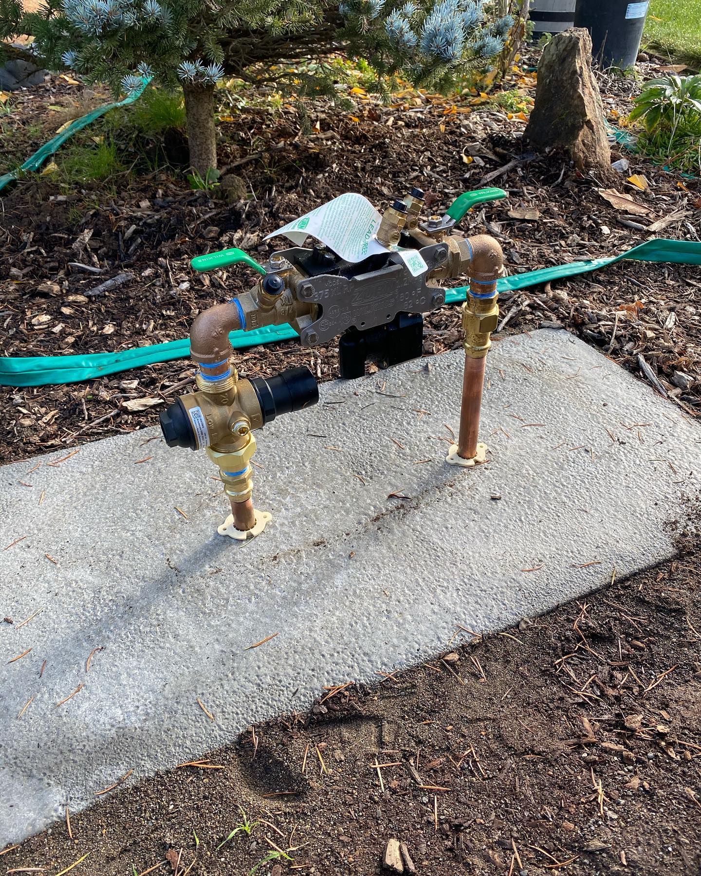 New water line trenched and ready for backfill
